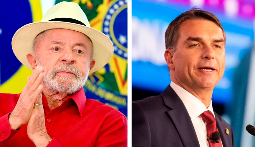 Lula e Flávio Bolsonaro: empate técnico agita cenário presidencial em nova sondagem